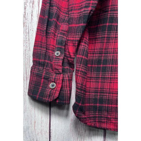 Jachs Red Tartan Plaid Flannel Shacket Shirt Button Up Style 974954 Mens XL - Picture 3 of 9